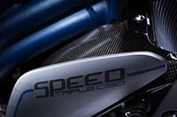 Triumph Speed Triple - matt graphite/blue stripes